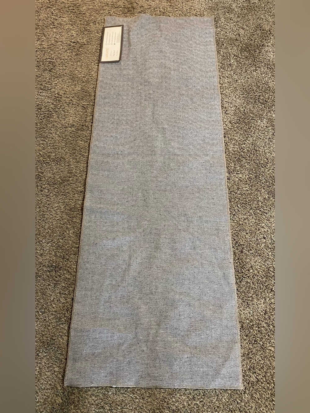 Blue and Cream Patterned Runner Rug - Picture 2 of 3